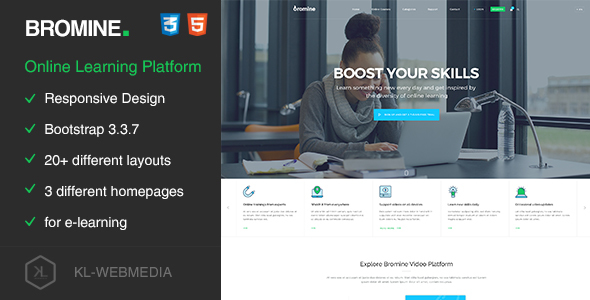 Bromine - Online Learning Platform HTML5 Template