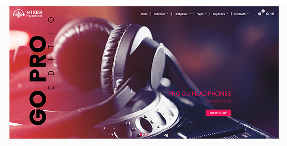  Mixer - Headphone audio Shopify theme