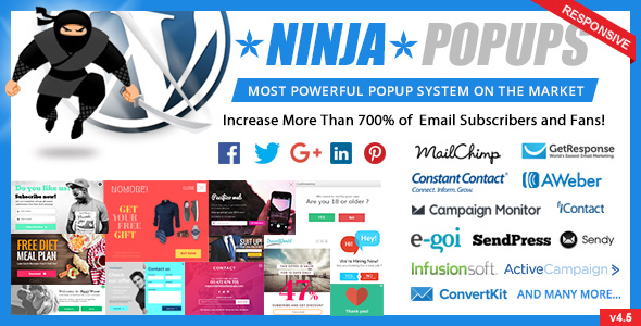  Ninja Popups Advanced Pop up WordPress Plug in