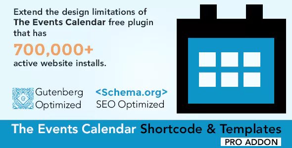 The Events Calendar Shortcode and Templates Pro - 日程短代码插件