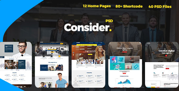Consider - 咨询/财务/商业机构PSD模板