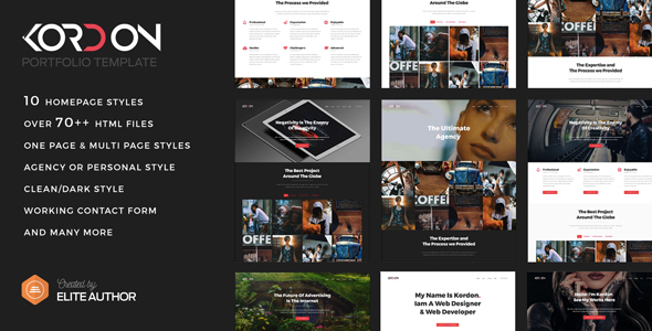 Kordon - Responsive One Page & Multi Page Portfolio Template