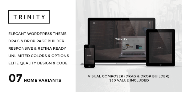  TRINITY v1.9.3 - Parallax single page WordPress theme