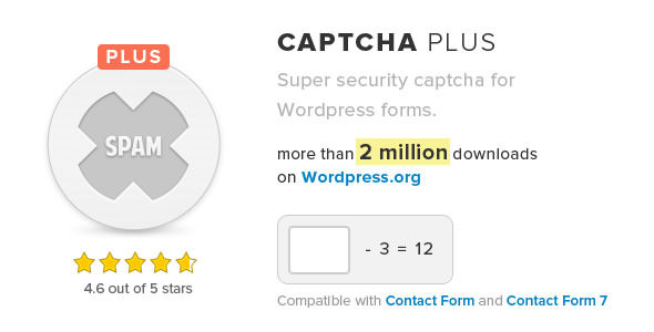  Captcha Plus verification code WordPress plug-in