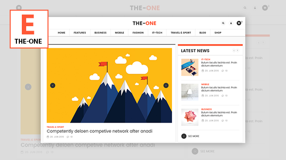  The One - News Blog WordPress Theme