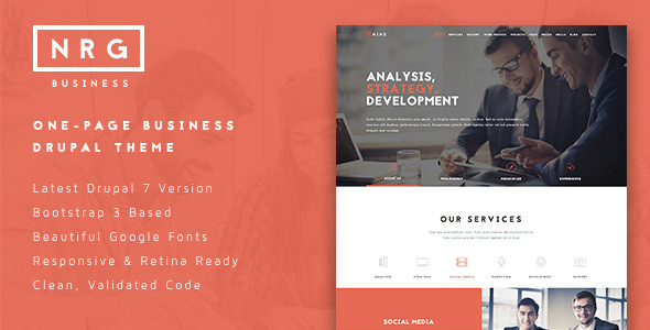 NRGbusiness v1.4.1 - 企业商务Drupal主题