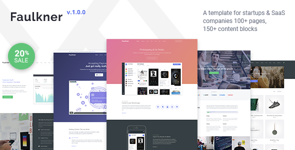 Faulkner v1.0.0 - 多用途HTML5模板