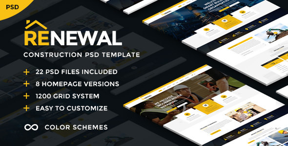 Renewal - 建筑与工业PSD模板
