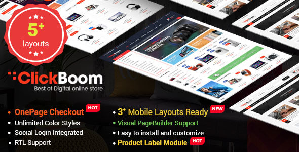 ClickBoom v1.0.4 - 高级OpenCart 2.3电商模板