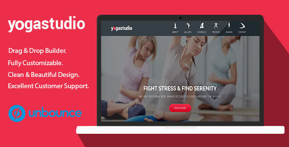  Yoga Studio v1.0 - Unbounce Landing Page Template