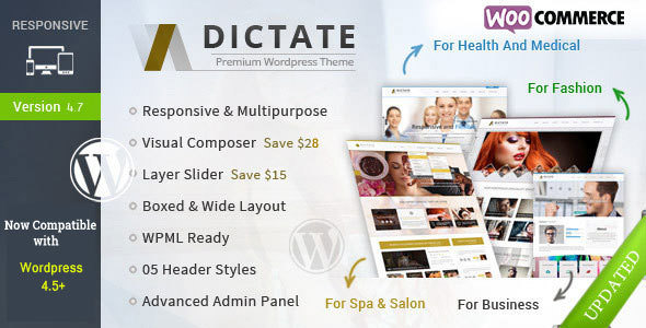 Dictate - Business, Fashion, Medical, Spa WP Theme