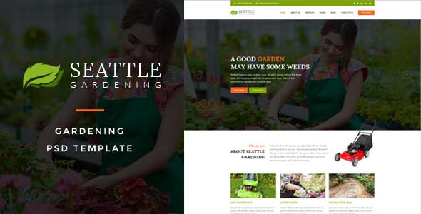 Seattle - Gardening PSD Template