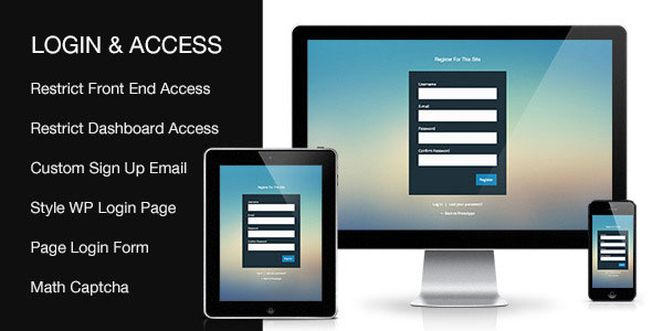 Custom Login & Access WordPresss Plugin 自定义登陆注册WordPress插件