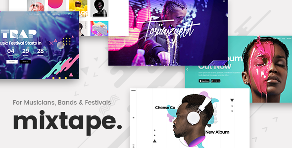  Mixtape - Band music production audition website WordPress Chinese theme