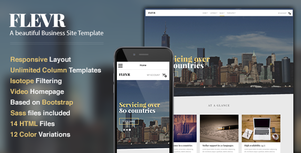 Flevr - 商业网站HTML模板