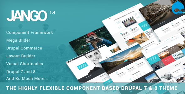  Jango v1.6.1 - Highly flexible Drupal 7/8 theme