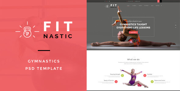 Fitnastic - Gymnastic PSD Template