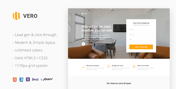 Vero - Marketing Landing Page Html Template