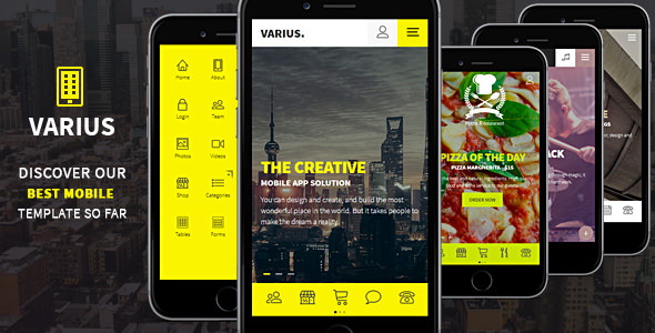 Varius - 创意移动设备HTML模板