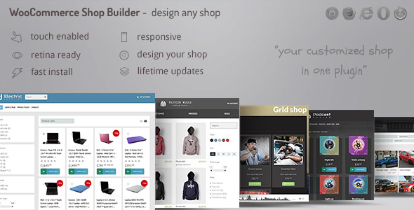 WooCommerce shop page builder