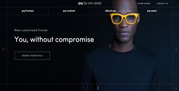  Ron Arad Optical Glasses Website Design