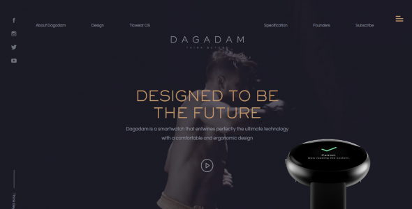  Dagadam wearable products single page website