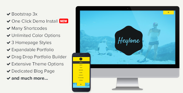 Heylone - One Page Parallax WordPress Theme