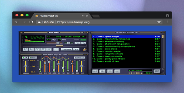 HTML5实现 Winamp 音频播放器插件