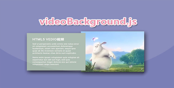  JQuery and HTML5 video background plug-in