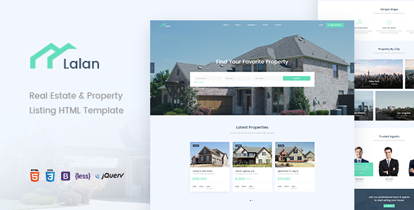 Lalan - 简约房地产HTML模板