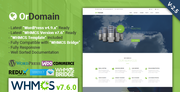 OrDomain - WHMCS主机空间WordPress主题