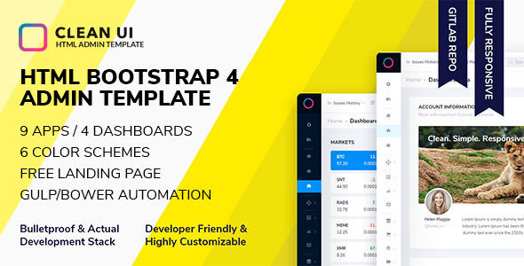 清洁UI HTML - 简约 Bootstrap 管理模板