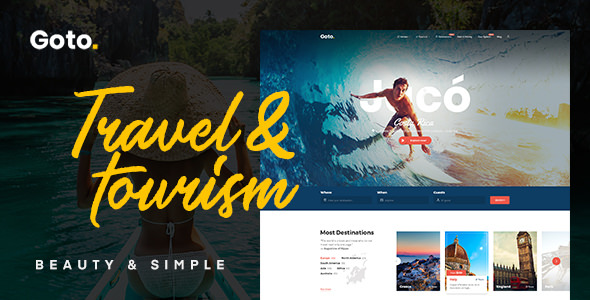  Goto - Holiday Tourism Website Template WordPress Theme