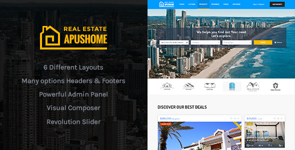  ApusHome - Real Estate Leasing WordPress Theme