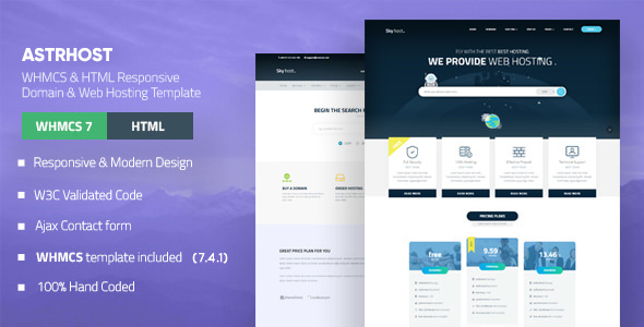 ASTRHOST - 虚拟主机 WHMCS 模板