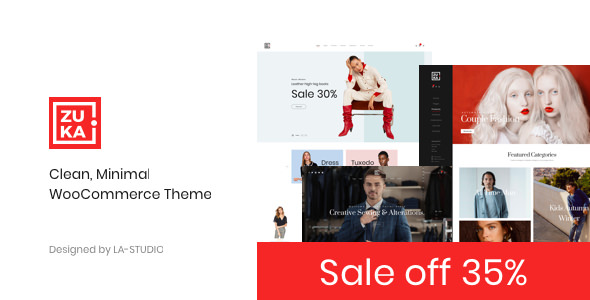  Zuka - simple and light e-commerce website WordPress theme