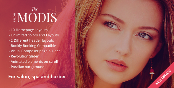  Modis - WordPress theme of beauty salon website