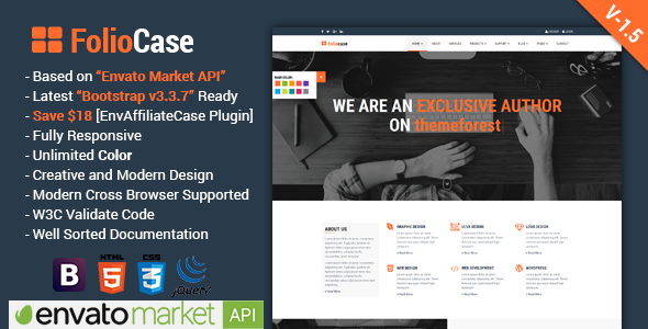 FolioCase  -  多功能HTML模板