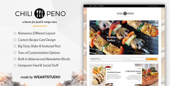  Chilipeno - Recipe Gourmet WordPress Theme