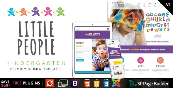 Little People | Kindergarten Joomla Template for PreScool and infants, nurseries and play school