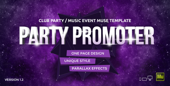  Party Promoter - Music template for club music activities