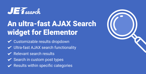  JetSearch - AJAX Search widget for Elementor