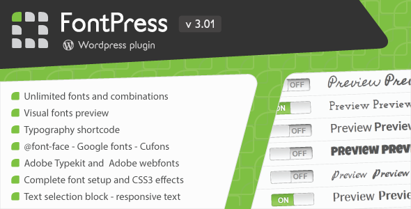  FontPress - Wordpress font management plug-in