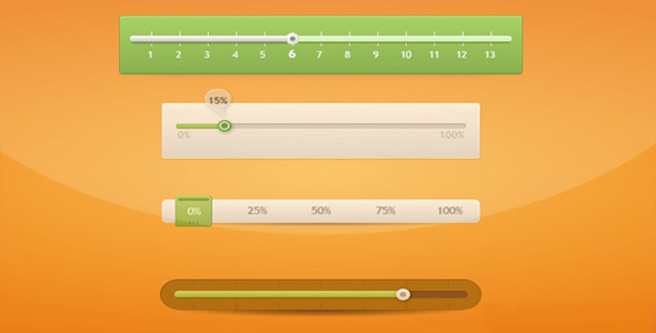 时尚精美input元素滑块UI设计效果