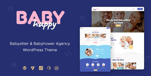 Happy Baby - Nanny & Babysitting Services WordPress Theme