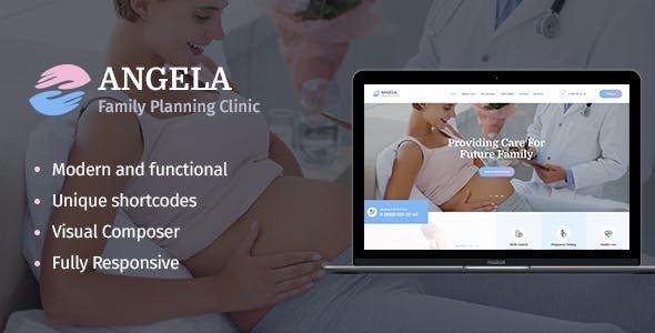  Angela - WordPress Theme of Child Maternal and Child Care Clinic Website