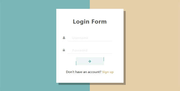 简洁Bootstrap登录框设计效果