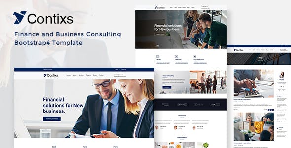 Contixs - 财务业务咨询Bootstrap 4模板