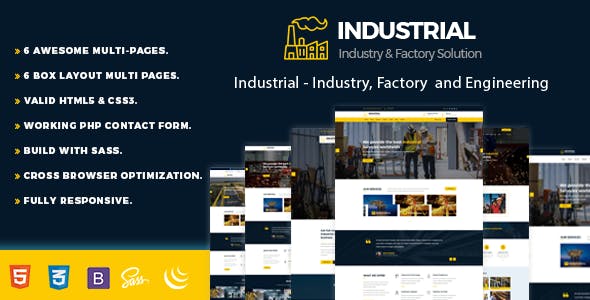  Industrial - Industrial Factory Engineering HTML Template