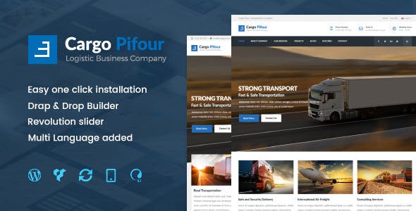  Pifour - Logistics and Transportation WordPress Theme